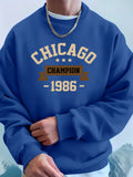 Chicago 1986, kreativ bedruckte Herbst-Fleece-Straßen-Hoodies, Unisex, Jogging, lose Sweatshirts, lässige Grundlagen, Streetwear für Herren