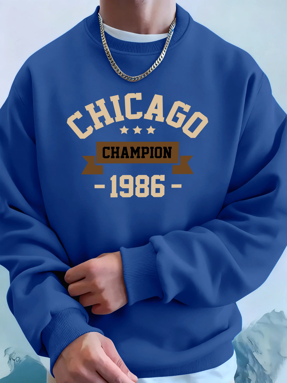 Chicago 1986, kreativ bedruckte Herbst-Fleece-Straßen-Hoodies, Unisex, Jogging, lose Sweatshirts, lässige Grundlagen, Streetwear für Herren