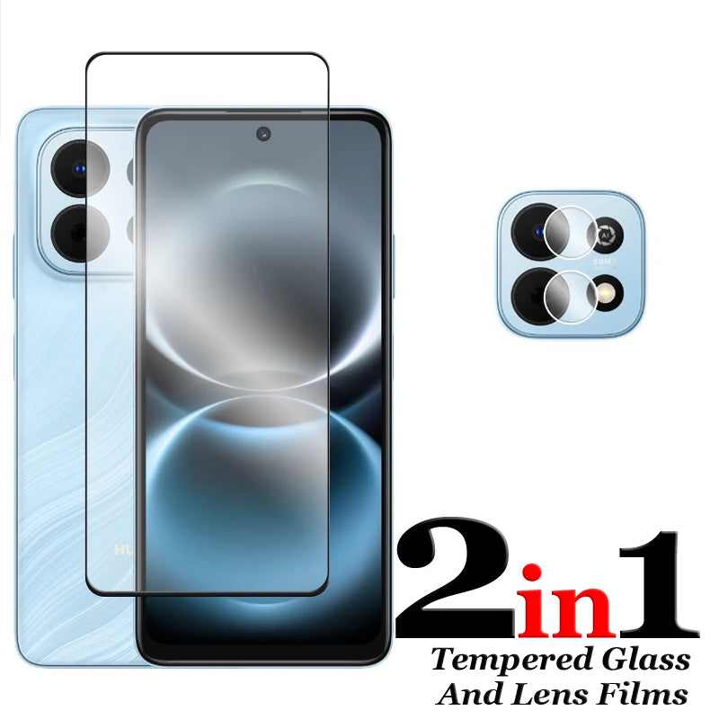 6in1 für Huawei Nova Y74 Glas für Huawei Nova Y73 Y74 gehärtetes Glas 2.5D Full Cover Displayschutzfolie für Nova Y74 Objektivfolie