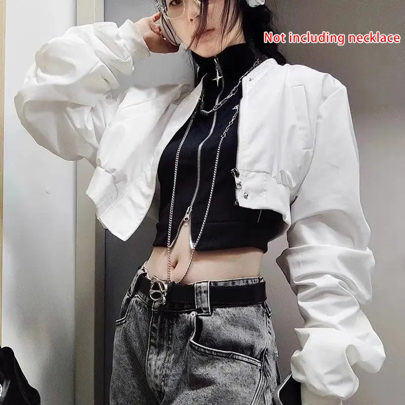 Punk Gothic Jacke Frauen Harajuku Retro Rock Weste Anzug Mantel Sexy Halloween Kostüm Party Kleidung Outfit Schwarz Gothic Kleidung
