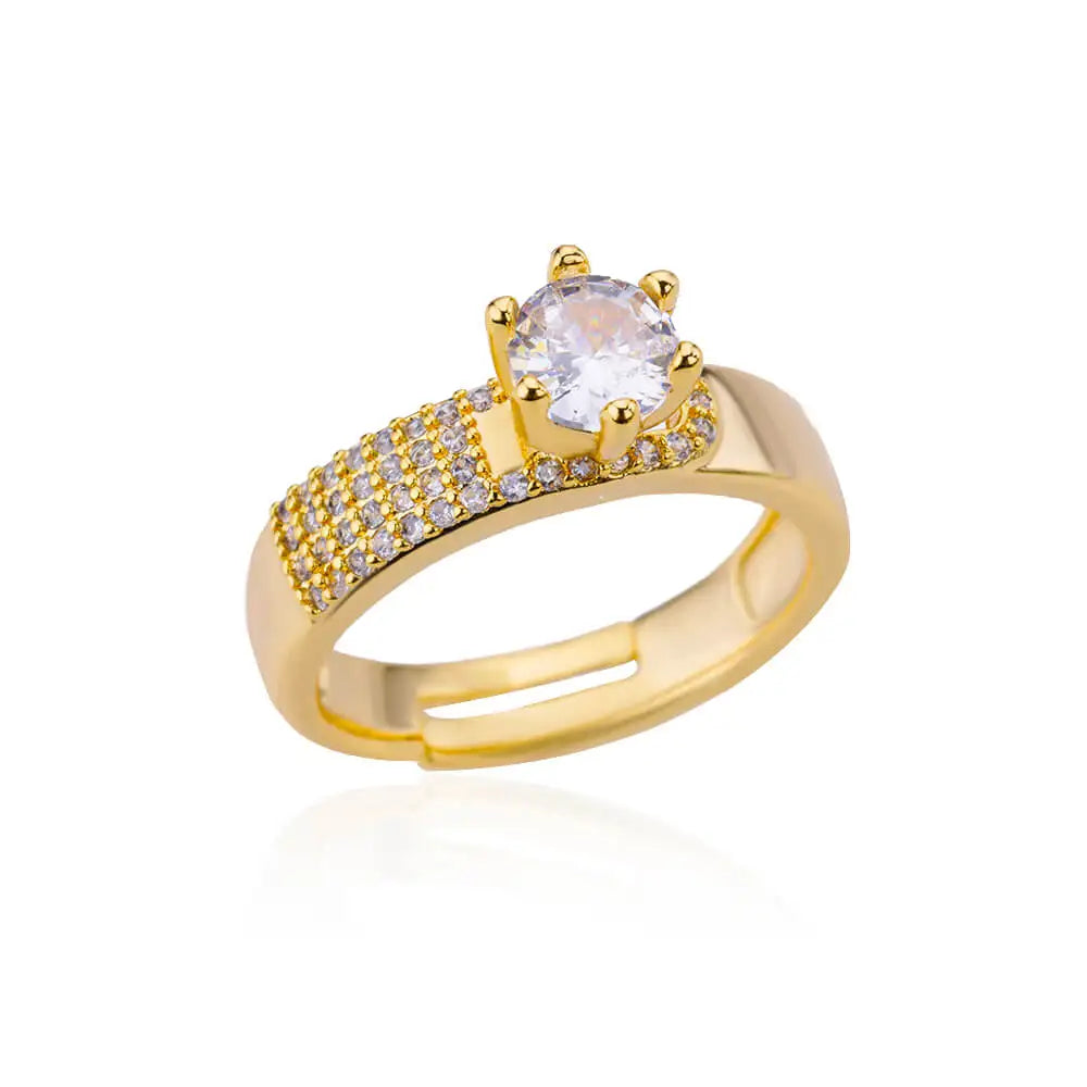 Edelstahl Runde Ringe Für Frauen Zirkon Geometrische Gold Farbe Kristall Ring Ästhetischen Hochzeit Schmuck Geschenk Bague Femme
