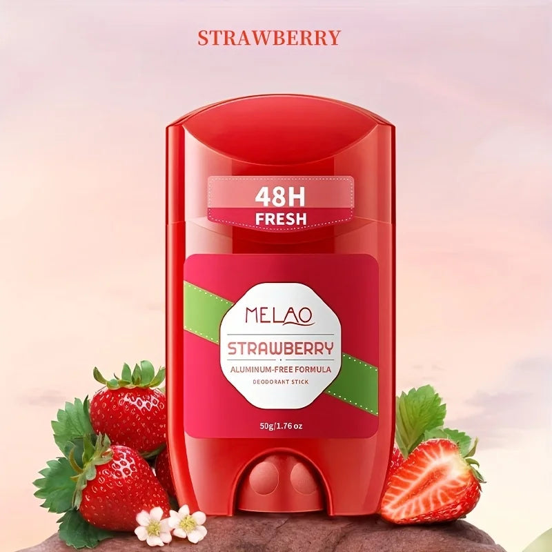 Lavendel-Deodorant-Stick, Erdbeer-Deodorant-Stick, 50g - 48 Stunden anhaltende Frische, Feuchtigkeitsspendend und Erfrischend, Geeignet für Arbeit, Dates und den Heimgebrauch