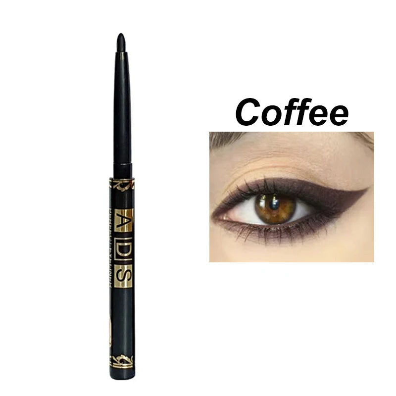 1/5/12 Stück schwarze, braune Eyeliner-Stifte, langlebig, wasserfest, wischfest, drehbar, für auffälliges Augen-Make-up