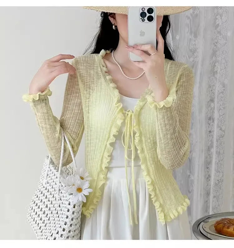 2026 Sommer Langarm Vintage National Trend Damenbekleidung Ausgehöhlte Spitze Patchwork Chiffon Hemden Damen Blusen Großhandel