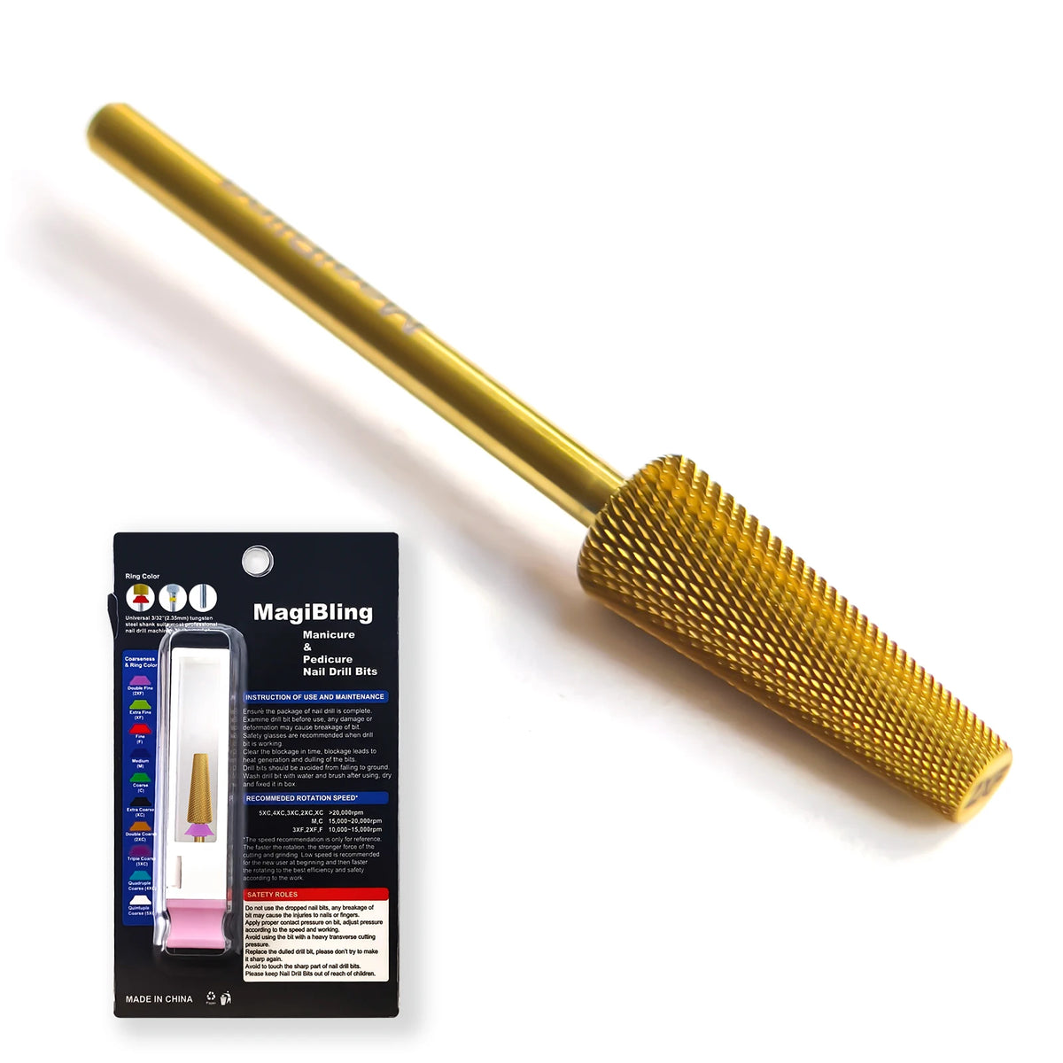 MagiBling Hartmetall Nagel Bohrer Bits Kreuz Cut Konische Barrel Rechts Links Hand Acryl Cutter Gel Entfernung Maniküre Werkzeug 3/32'' 16mm