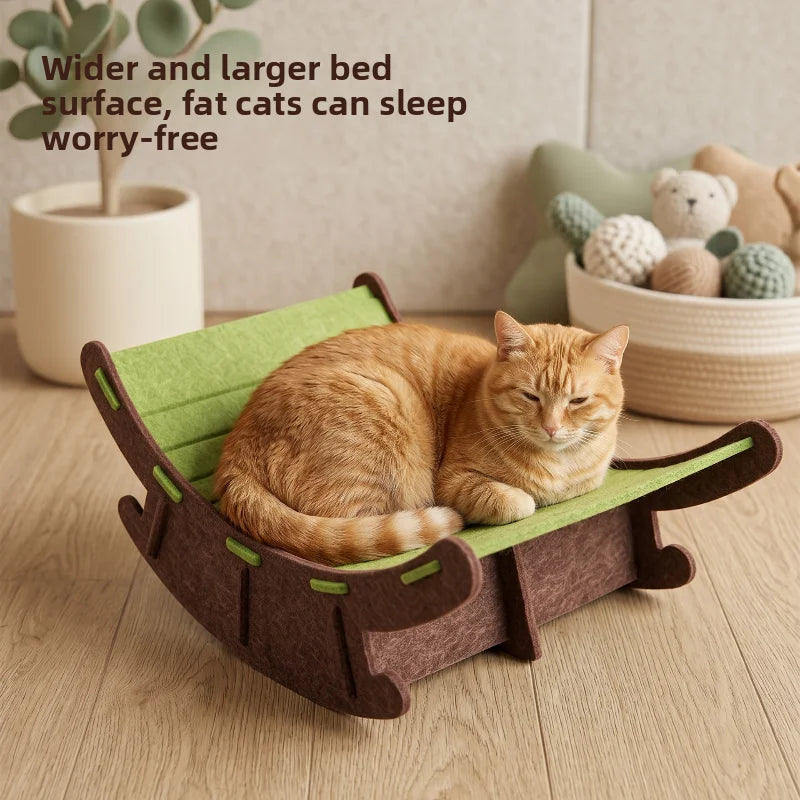 Gebogenes Katzen-Kratzsofa aus Wellpappe, Kratzmatte & Ruheplatz für Hauskatzen und Kleintiere, Kratzbrett