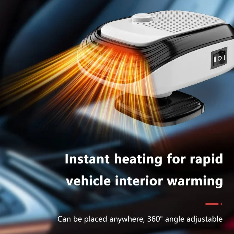 360 °   Rotierender Winter-Schnellheizer für Autos 12V/24V Autoheizlüfter Große Blasfläche Einstellbare Windgeschwindigkeit Windschutzscheiben-Entnebelung 2026