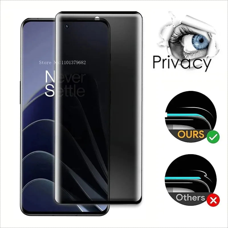 3D gebogene Kante Privatsphäre 9H gehärtetes Glas für Huawei P30 P40 Pro Plus P50 P60 Pro Art Anti Spy Peeping Displayschutzfolie
