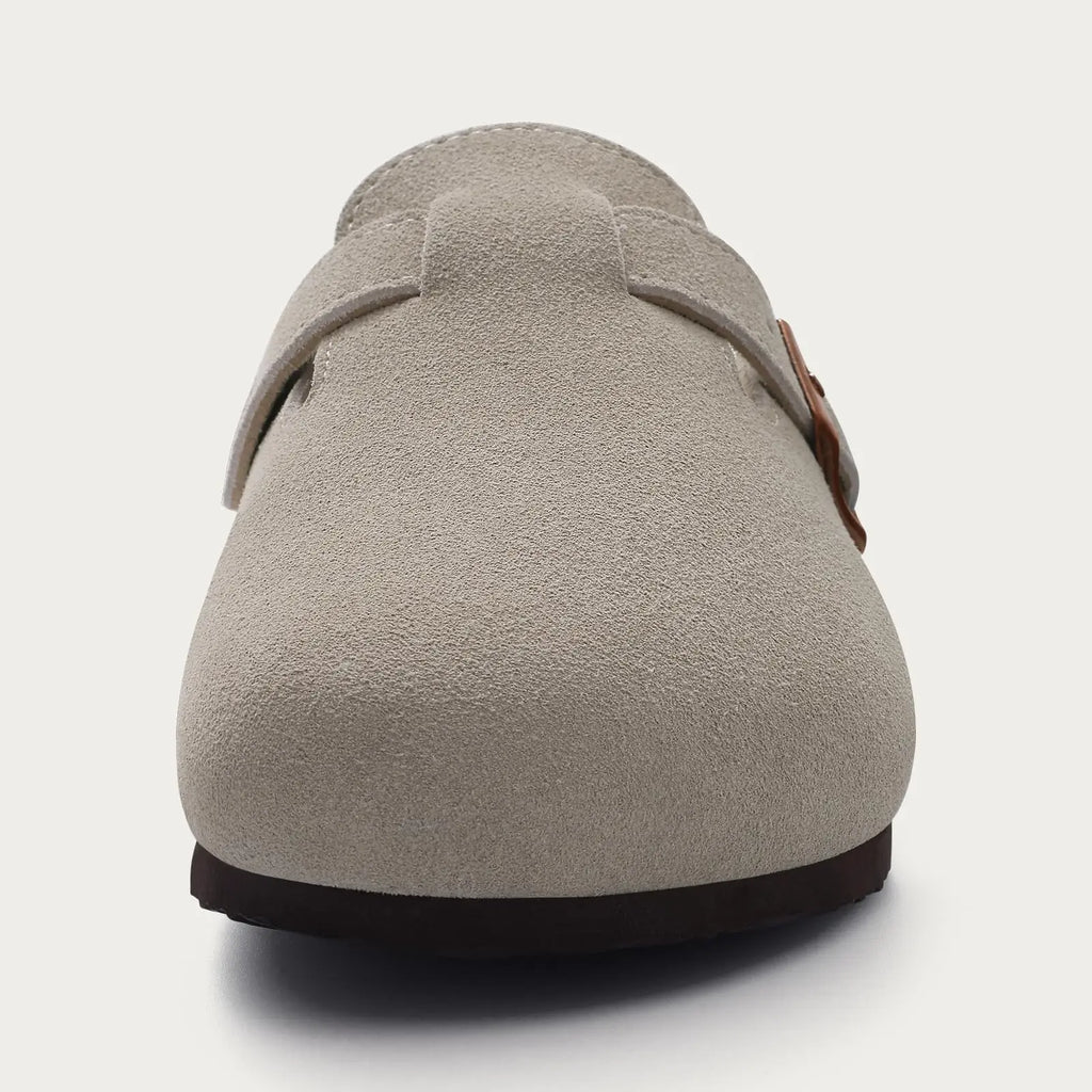 Crestar Damen-Clogs, Pantoletten, Kork-Clogs, Hausschuhe, Herren, Outdoor-Pantoletten, Wildleder-Clogs, Schuhe mit Fußgewölbeunterstützung, Mule-Leder-Clogs, Sandale