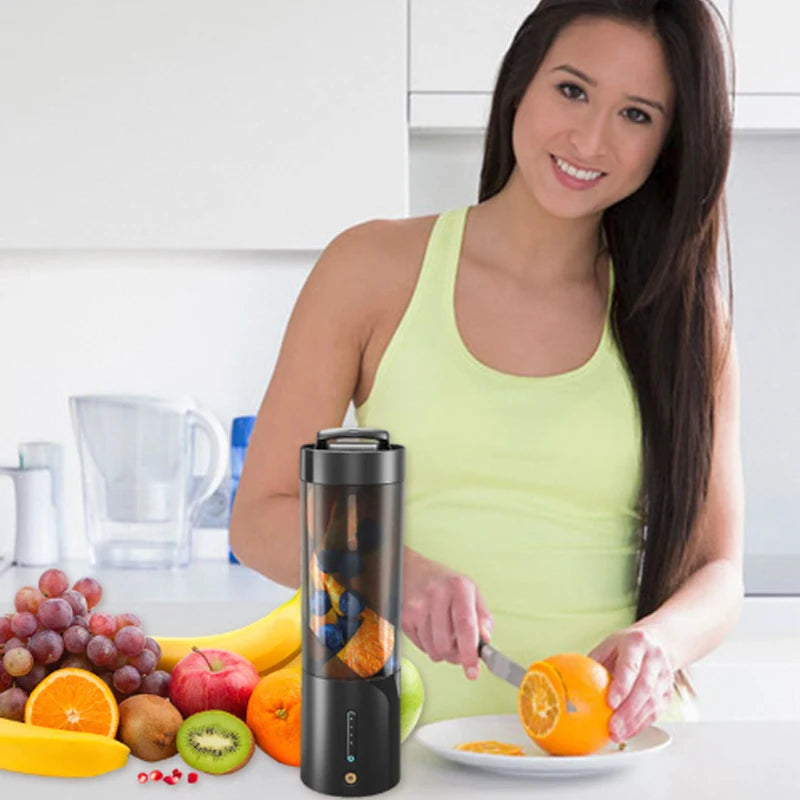 2026 NEUER Tragbarer USB-Entsafter Elektrischer Mini-Saftmixer Wiederaufladbarer Mixer 450ML Großer Becher 150W