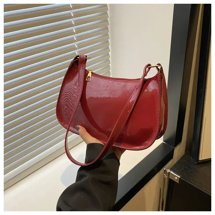 Damen Schulter Umhängetaschen PU Leder Frauen Unterarm Taschen Einfarbig Kleine Top-griff Taschen Geldbörse Weibliche Täglichen Handtaschen