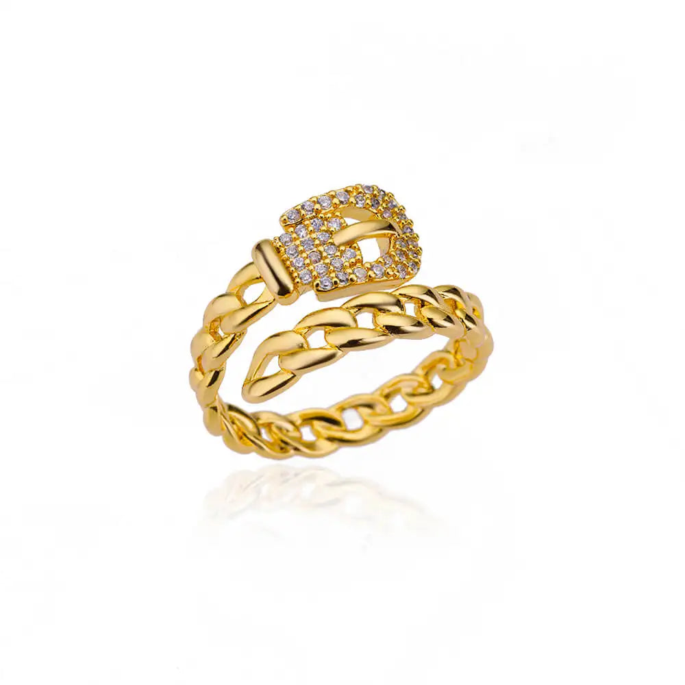Edelstahl Runde Ringe Für Frauen Zirkon Geometrische Gold Farbe Kristall Ring Ästhetischen Hochzeit Schmuck Geschenk Bague Femme