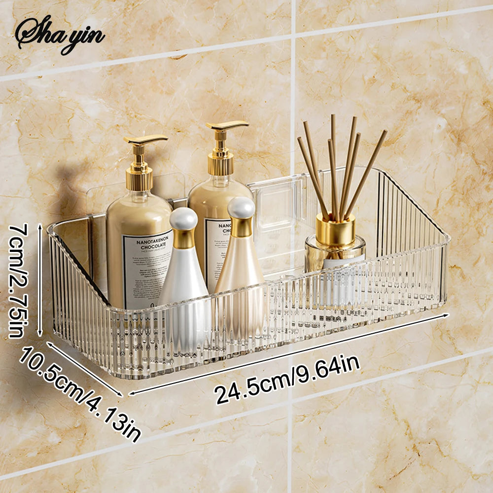 Badezimmer-Aufbewahrungsregal, Wandmontage, Toilette, Waschraum, Waschraum, Waschbecken, Wandorganisation, Aufbewahrungskorb