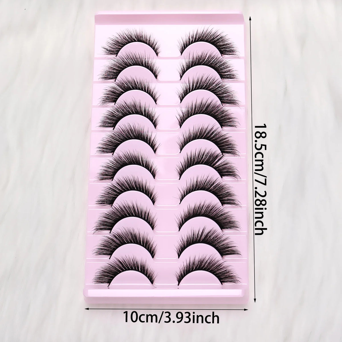 10 Paar C-Curl Fox Eyes Künstliche Wimpern - Weiche Faux-Nerz Wiederverwendbar, Langanhaltend Einfach Anzuwenden, Perfekt für Party/Tägliches Make-up