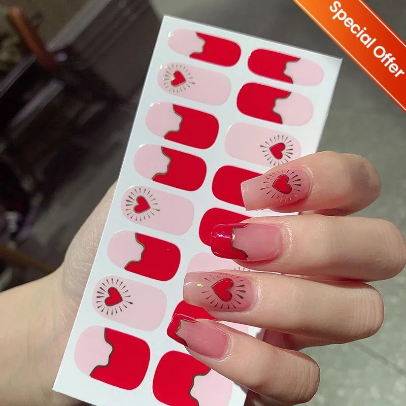16 Tipps weinrote Nagelaufkleber, langlebig, einfarbig, volle Nagelfolien, selbstklebender Slider, Nagelkunst, DIY-Aufkleber, Maniküre-Dekor