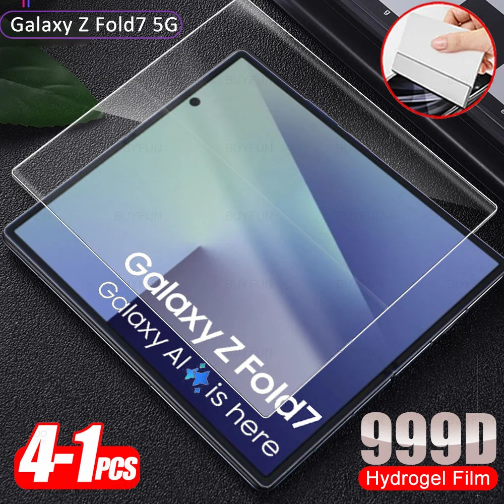 4-1 Stück Soft Clear Front Hydrogel Film Innerer Displayschutz für Samsung Galaxy Z Fold7 ZFold 7 Fold 7 ZFold7 5G 2025 Nicht Glas
