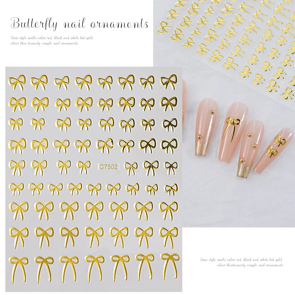 1Pc Gold Splitter Laser Engel Flügel Nail art Aufkleber 3D DIY Schmetterling Flügel Selbstklebende Sliders Maniküre Dekoration Tipps abziehbilder