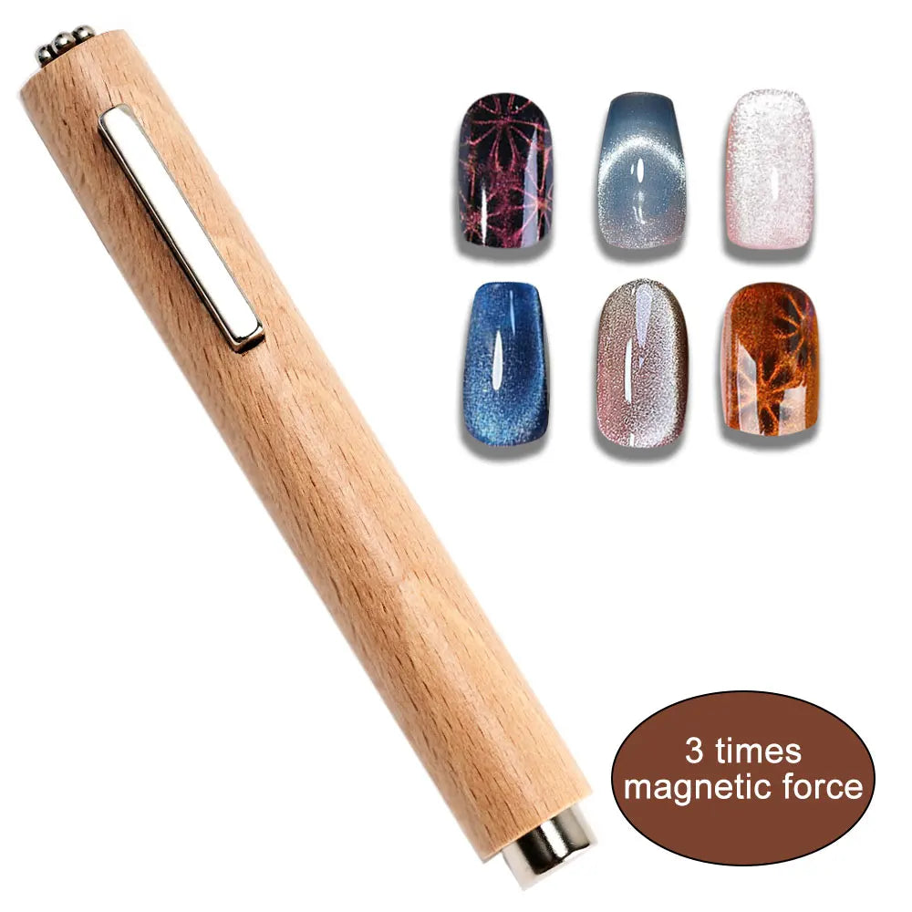 3-in-1 Multifunktionaler magnetischer Katzenaugen-Nagel-Magnetstab, 130 mm, superstarker Gel-Nagellack-Magnetstift, großer Zylinder, magnetisch