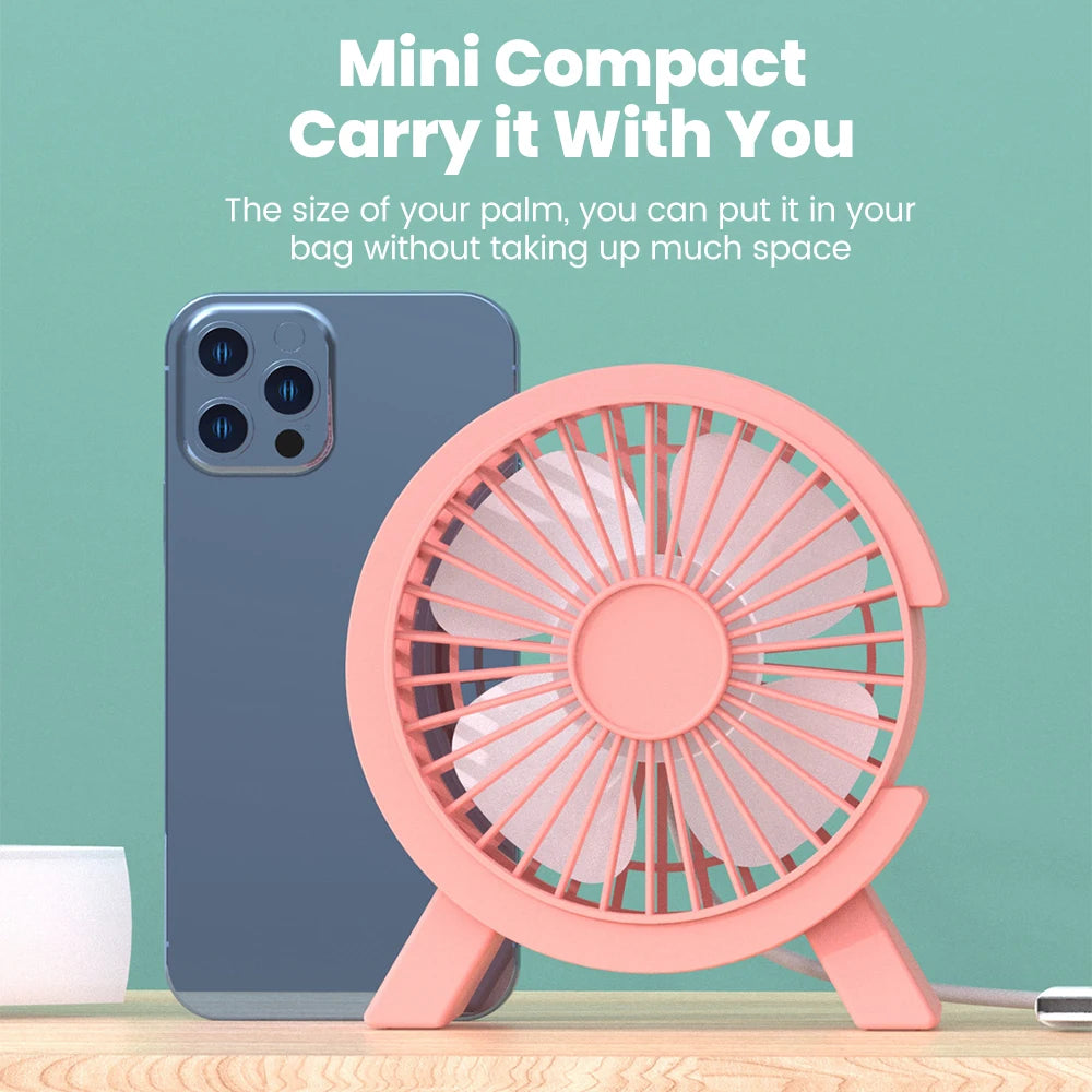 Desktop-Mini-Ventilator, USB-Aufladung, leise, energiesparend, für Zuhause, Büro, Tischventilatoren, persönliche Kühlung, Mini-Ventilator, Schreibtisch-Standventilator, Plug-and-Play