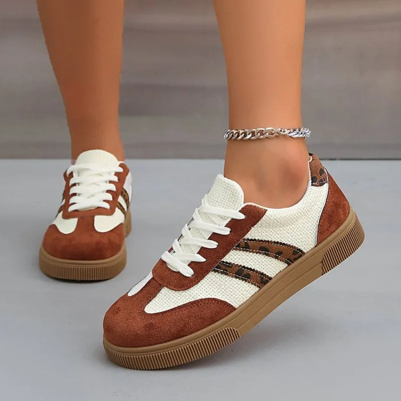 Schuhe für Damen, trendige, lässige Turnschuhe, bequeme Schnürschuhe, Tennisschuhe, atmungsaktive Schuhe zum Gehen und Joggen