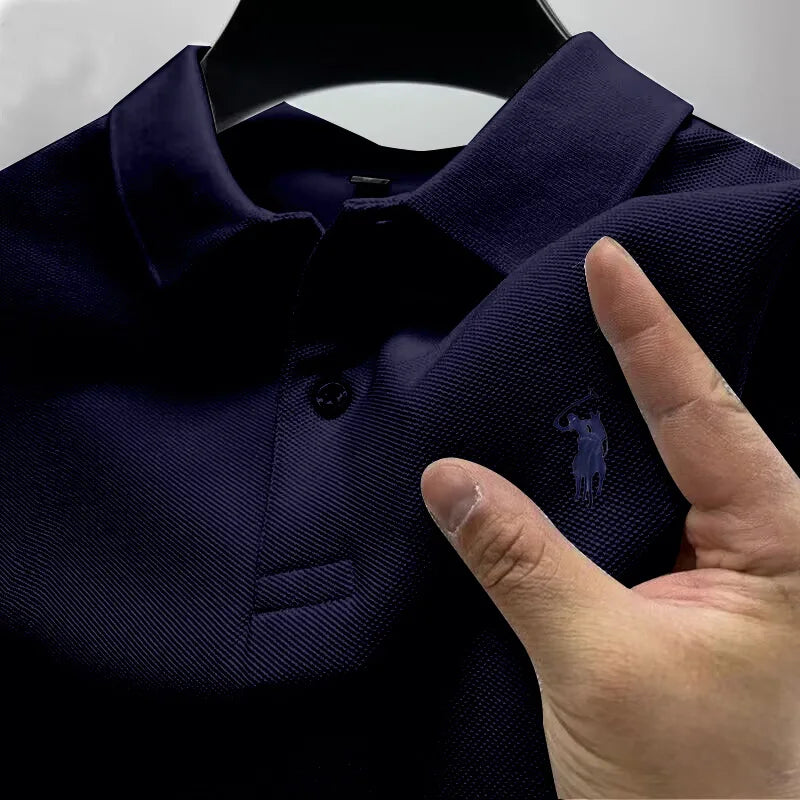 Hochwertiges Marken-Poloshirt für Herren mit Kurzarm, Pony-Logo, Sommer-Leichtgewicht, Atmungsaktives T-Shirt, Neue Mode Paul Top Herrenhemden