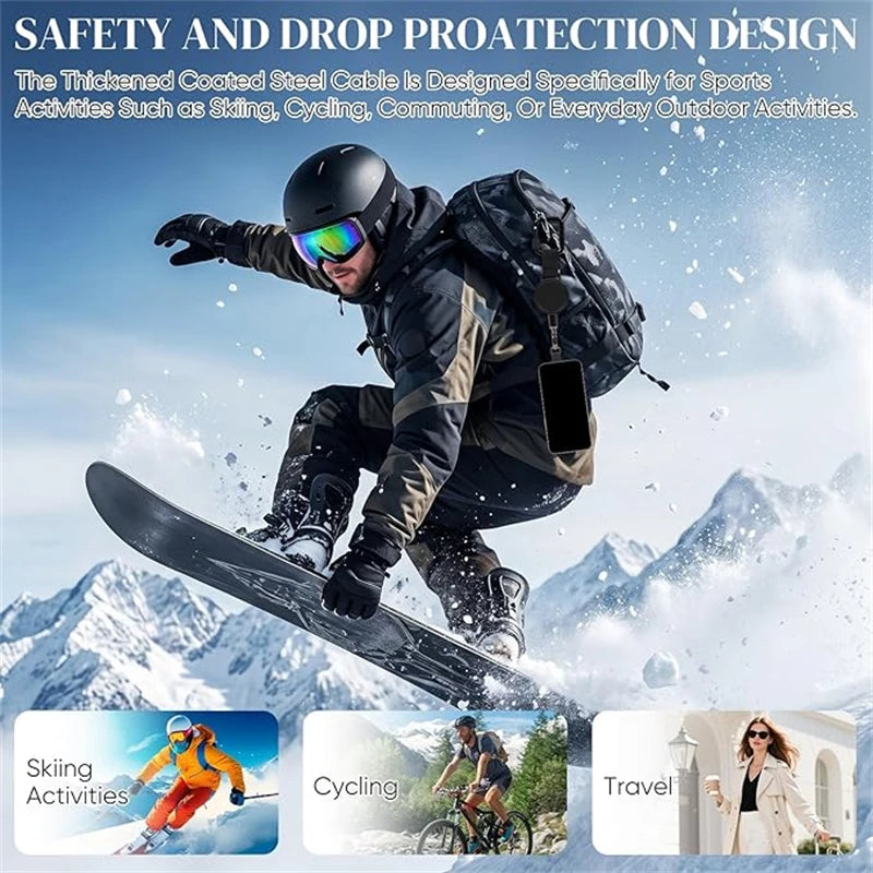 Einziehbare Diebstahlsichere Outdoor-Handyhülle für Samsung Galaxy S26 S25 Ultra S24 Fe S23 S22 S21 Plus Anti-Verlust-Schlaufen-Handycover