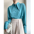 Frau Frühling Herbst Stil Blusen Shirts Dame Casual Langarm Peter Pan Kragen Blusas Tops DF4848