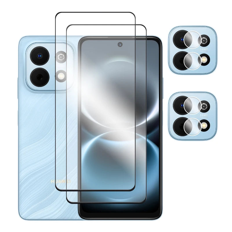 6in1 für Huawei Nova Y74 Glas für Huawei Nova Y73 Y74 gehärtetes Glas 2.5D Full Cover Displayschutzfolie für Nova Y74 Objektivfolie