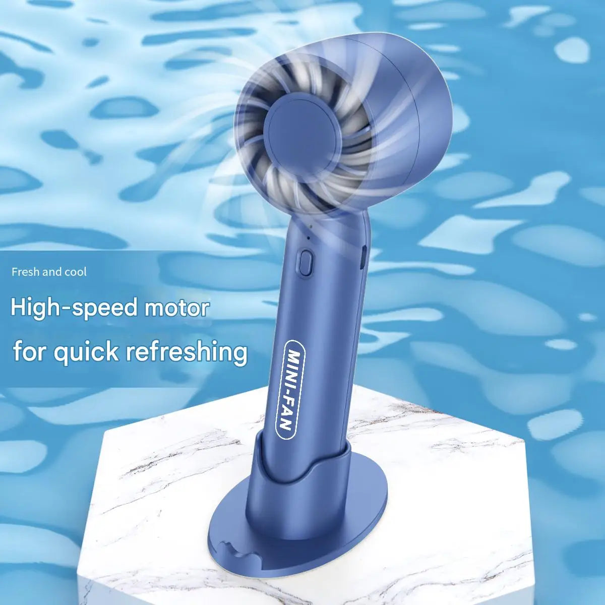 2-in-1-Handventilator für den Schreibtisch, Mini-USB, wiederaufladbar, tragbares Kühlgerät, starker Wind, leichtes Gehäuse, langlebige Batterie