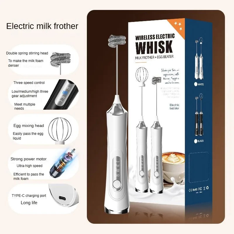 Elektrischer Handmixer, kleiner Milchaufschäumer, Eierschläger, tragbarer Kaffee-, Sahne- und Buttermixer, unverzichtbares Küchengerät