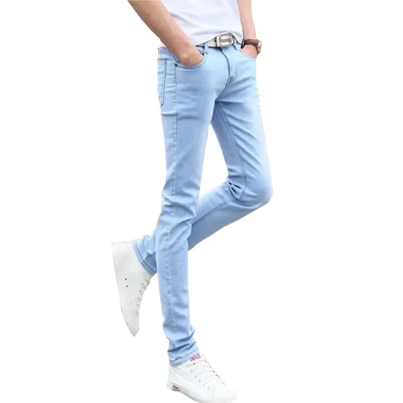 Elastische Slim-Fit-Jeans für Herren Herbst Neuer Stil Trendige Lässige Lange Hosen Bequeme Loose-Fit-Herrenmode Schmal Geschnittene Hosen
