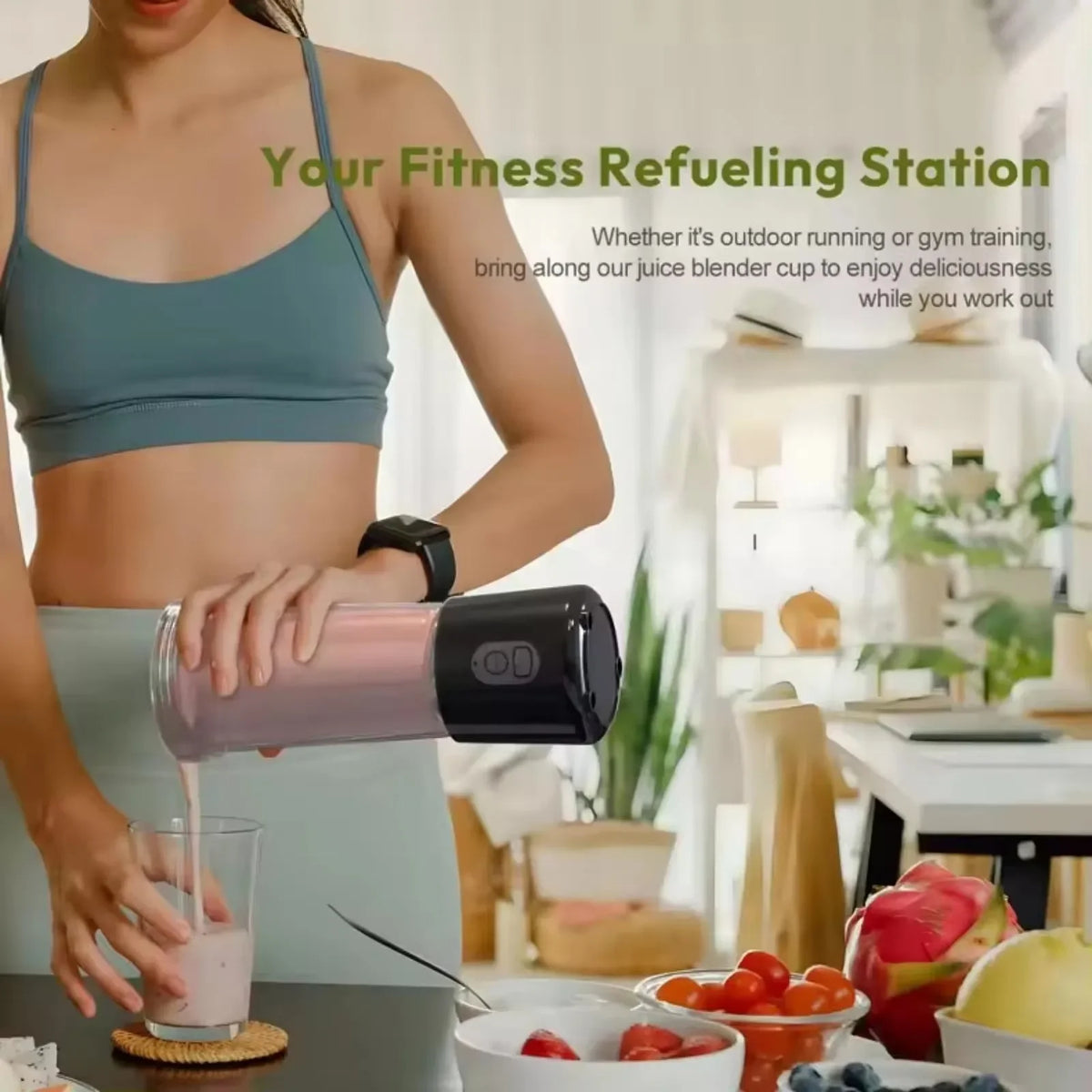 Tragbarer Mixer elektrische Entsafter Obst mischer für Küchen shakes Smoothies wiederauf ladbare Saft flasche mit 500ml Tasse 4000mah 180w
