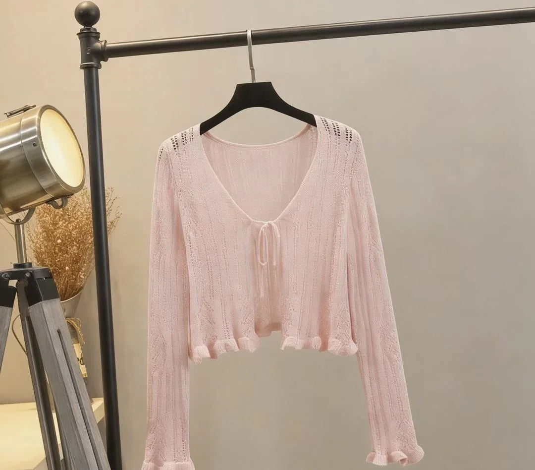2026 Sommer Langarm Vintage National Trend Damenbekleidung Ausgehöhlte Spitze Patchwork Chiffon Hemden Damen Blusen Großhandel