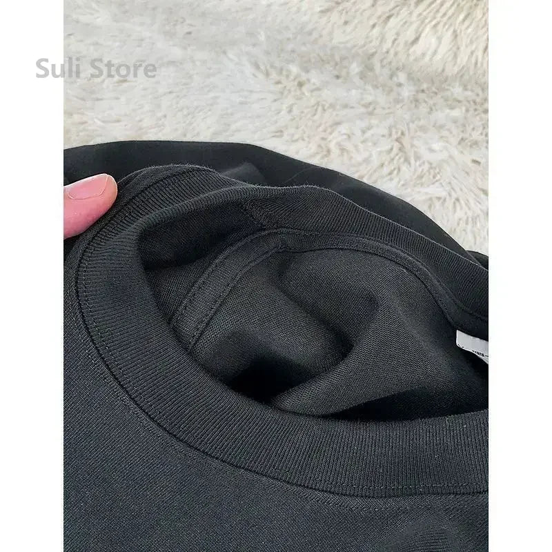 600 g robustes Baumwoll-Kurzarm-T-Shirt für Herren, modisches, verdicktes Kurzarm-T-Shirt aus reiner Baumwolle mit halben Ärmeln
