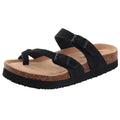 Comwarm Herren-Sandalen mit Korkfußbett, Fußbett, Fußgewölbeunterstützung, Sommer-Outdoor-Sandalen mit verstellbarer Schnalle, Freizeit-Herren-Leder-Sandalen