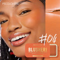 1-teiliges wasserfestes, mattes Rouge, Make-up-Look mit natürlichem Finish, Verwendung für Augen, Wangen, Lippen, Konturierung und Highlight-Rouge-Make-up