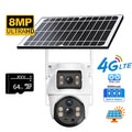 Solar 4G Kamera mit SIM Karte 8MP 4K Dual Lens Dual View Monitor Nachtsicht Sicherheit Schutz PTZ Video überwachung