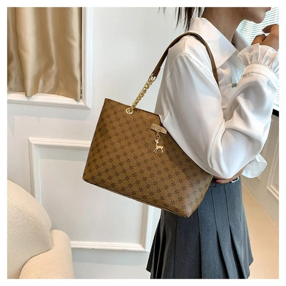 Frauen Luxus Design Einkaufstasche Große Kapazität Handtasche Mode Druck Schulter Tasche Trendy Neue Einkaufstasche Geldbörse