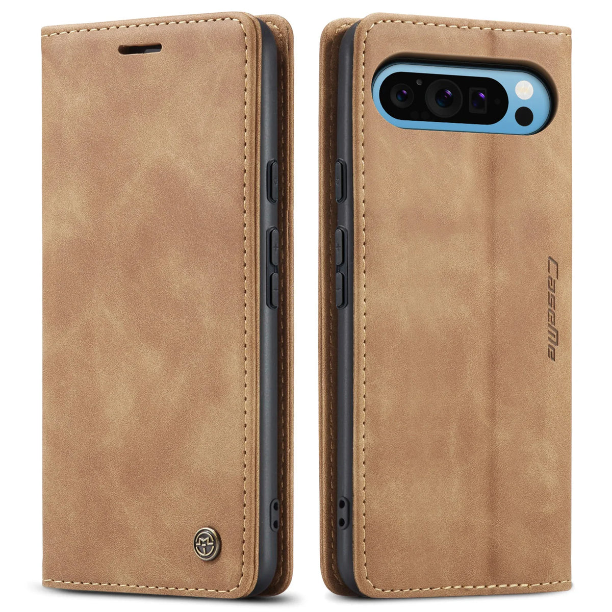 Business Retro Leder Handyhülle für Google Pixel 10 9 8 Pro XL 10A 9A 8A 7 5G Luxuriöse Magnetische Flip-Kartenfach-Brieftaschenhülle