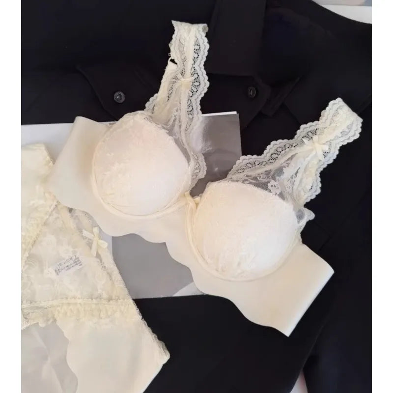 Kabelloses Push-up-BH-Set für Frauen mit kleiner Oberweite, sexy, bequeme Dessous, Bralette und Höschen-Set, ideal zum Schichten und für den täglichen Gebrauch, Größen S-XL
