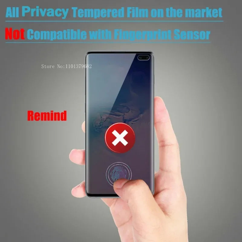 3D gebogene Kante Privatsphäre 9H gehärtetes Glas für Huawei P30 P40 Pro Plus P50 P60 Pro Art Anti Spy Peeping Displayschutzfolie