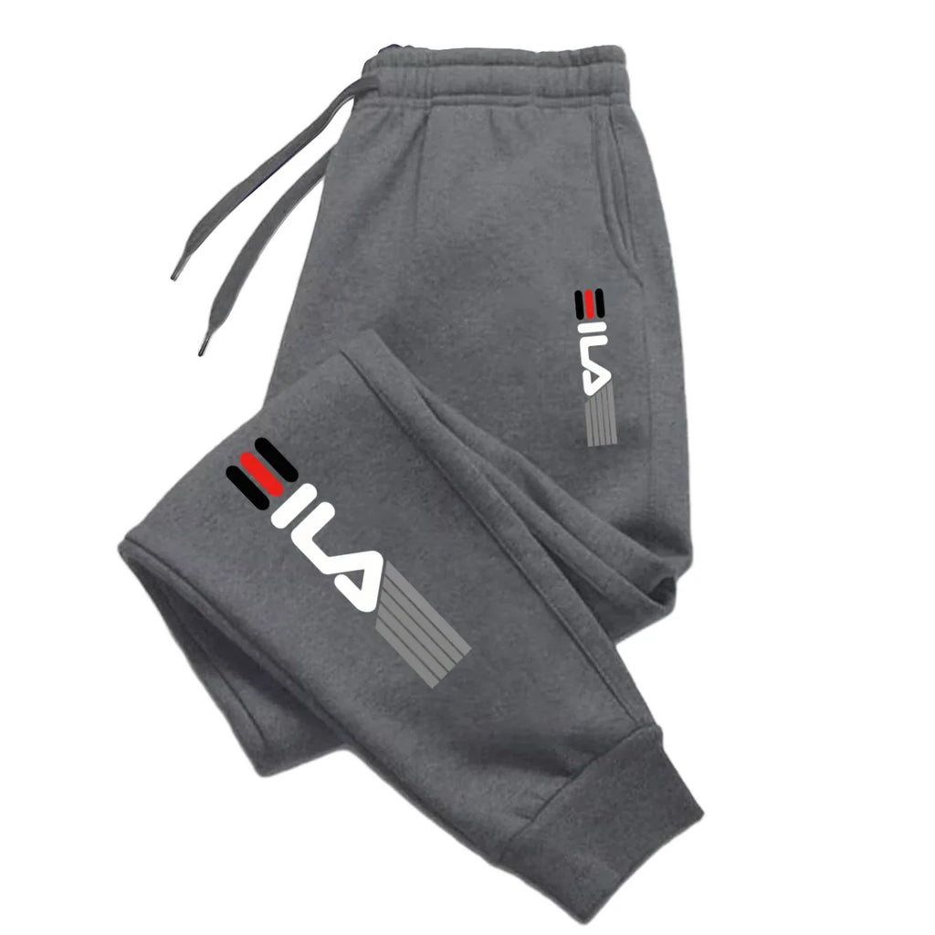 Herren Herbst- und Winter-Trendhosen, Jogginghosen, elastische Sport-Freizeithosen mit elastischem Bund, lockere Fitness-Sweatpants.