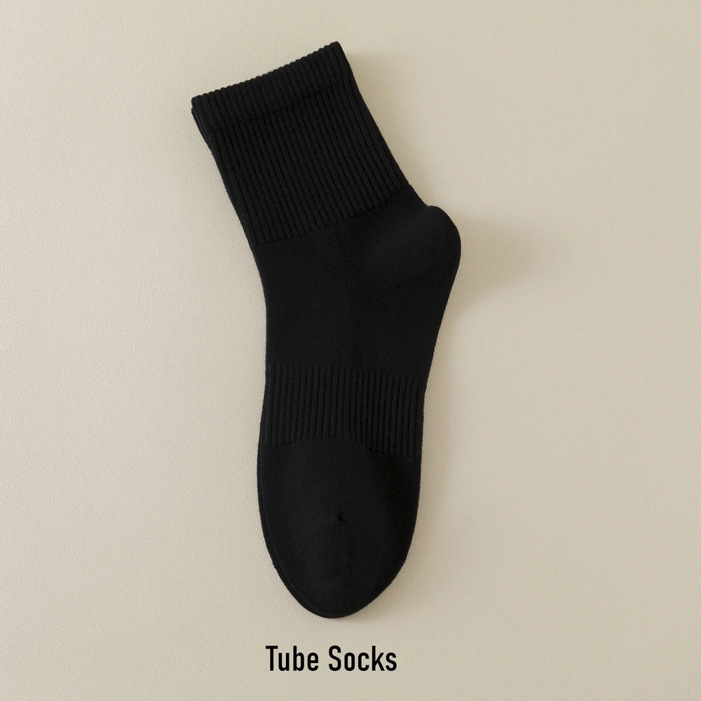 1 Paar Herren-Röhrensocken aus 100 % Baumwolle, 4 Größen, Schwarz, Weiß, klassisch, atmungsaktiv, Absorption, Damen, Sport, Boot, kurze Socken, vier Jahreszeiten