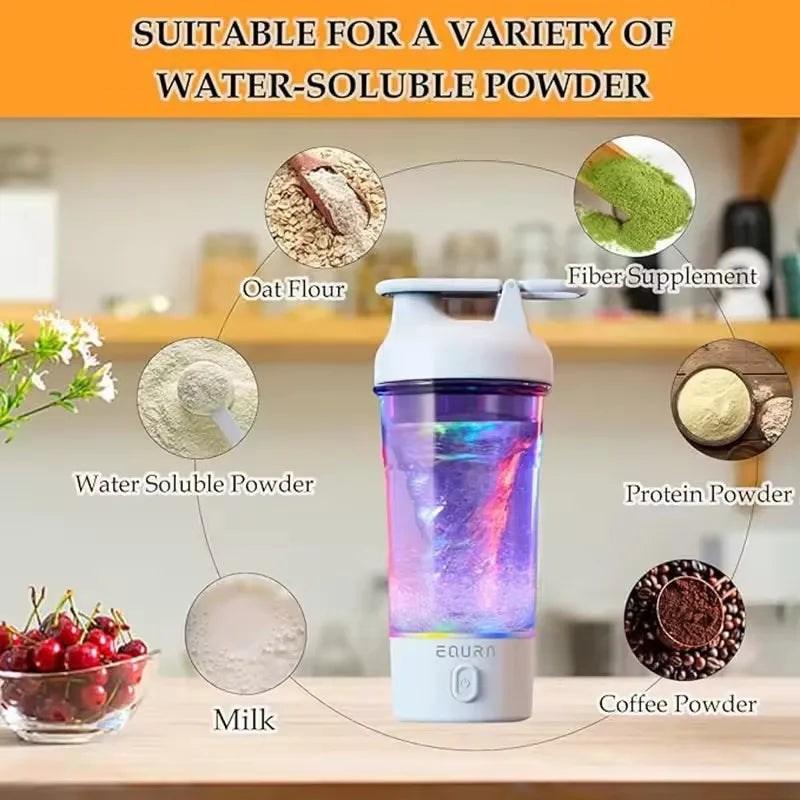Elektrische Shaker-Flasche, 25 Unzen Mixerflaschen für Proteinmischungen, tragbare wiederaufladbare USB-C-Puls-Protein-Shake-Flasche, BPA-frei