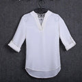Übergrößen-Bluse Damenkleidung Langarm-Hemd Chiffon-Bluse Damen-Oberteil