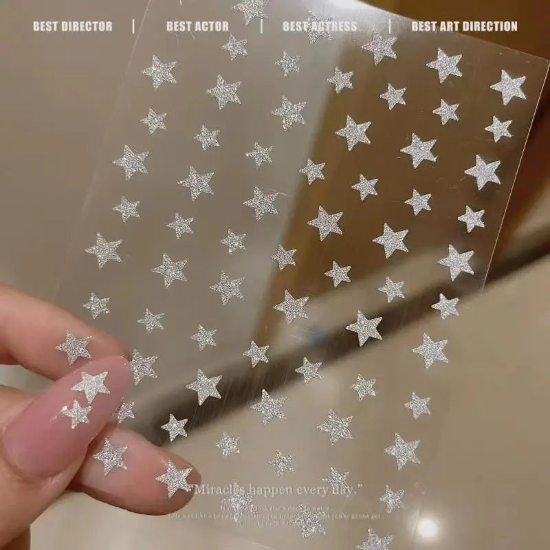 1PCS Schwarz Weiß Schmetterling Laser Nagel Aufkleber Y2K Nail art Dekoration Abstrakte Linien Bronzing Blumen Aufkleber Für Nägel