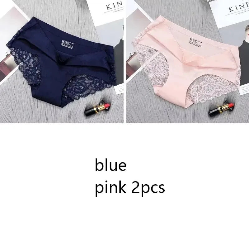 1/2/3Pcs Nahtlose WomenComfort Spitze Slip Aushöhlen Höschen Set Unterwäsche Low Rise Weibliche Sport Panty weiche Dame Dessous Sexy