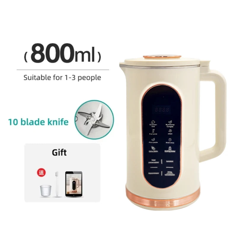 1500 ml Sojamilch Maschine Elektrische Entsafter Mixer Mixer Sojamilch Maker Wand Brechen Maschine 10-blatt Klinge Frühstück Maschine