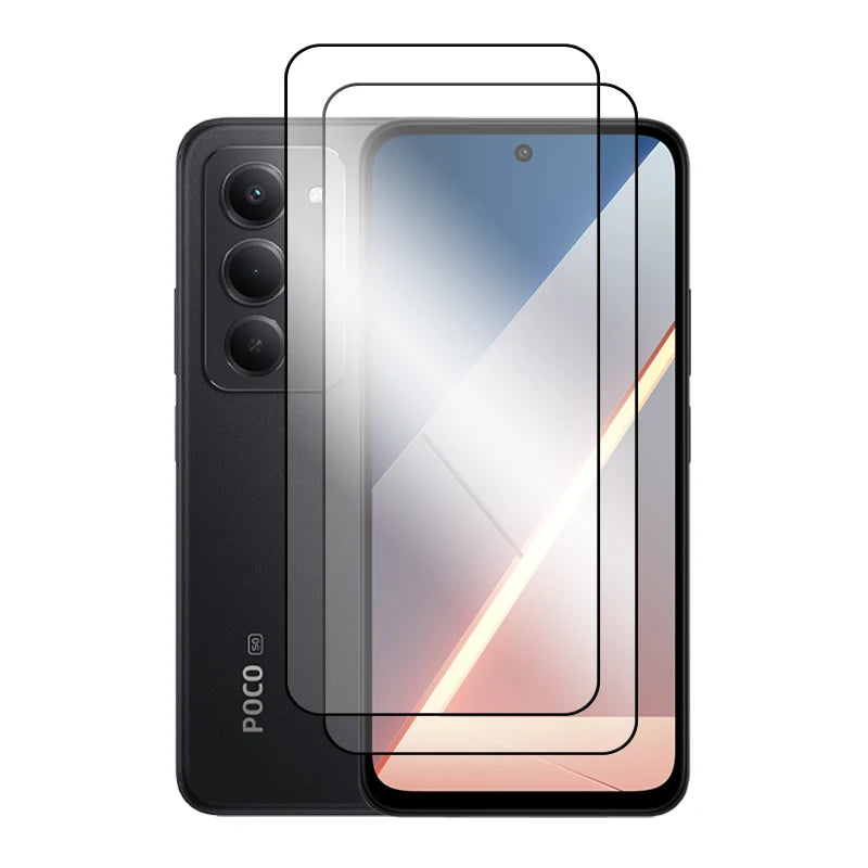 6in1 für Poco M8s 5G Glas für Xiaomi Poco M8s gehärtetes Glas 2.5D Full Cover Displayschutzfolie für Poco M8s Objektivfolie