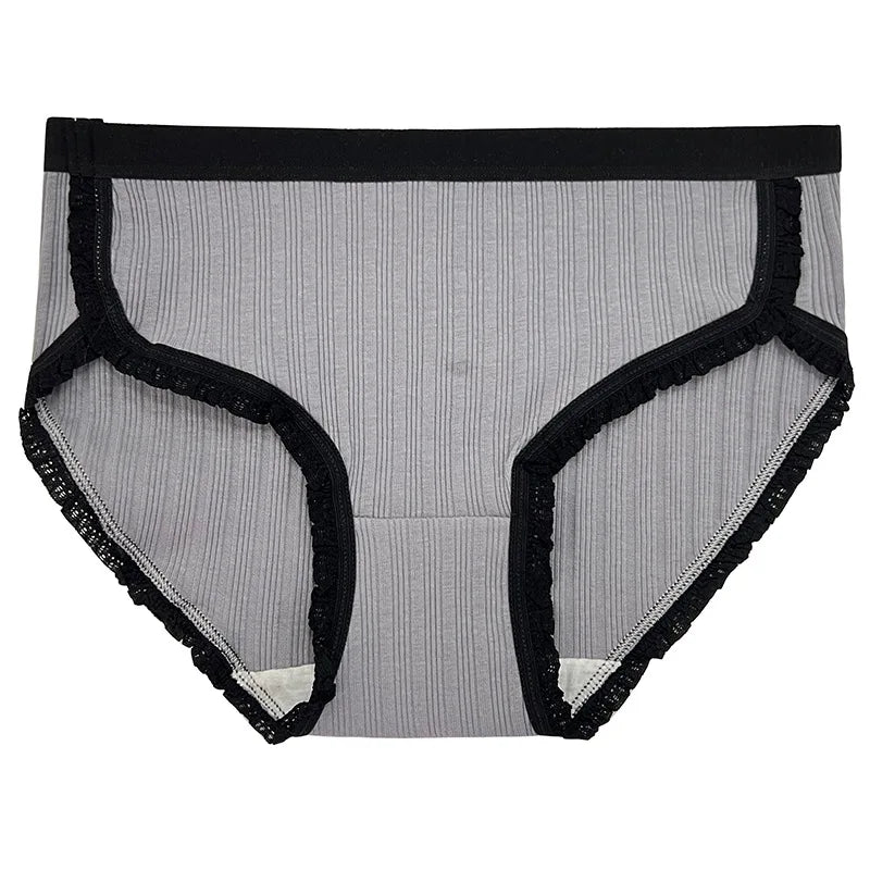 3 Teile/satz Baumwolle Höschen Mid-Taille frauen Unterwäsche Weibliche Atmungsaktive Unterhose Mädchen Einfarbig Briefs Kurze Sexy Dessous